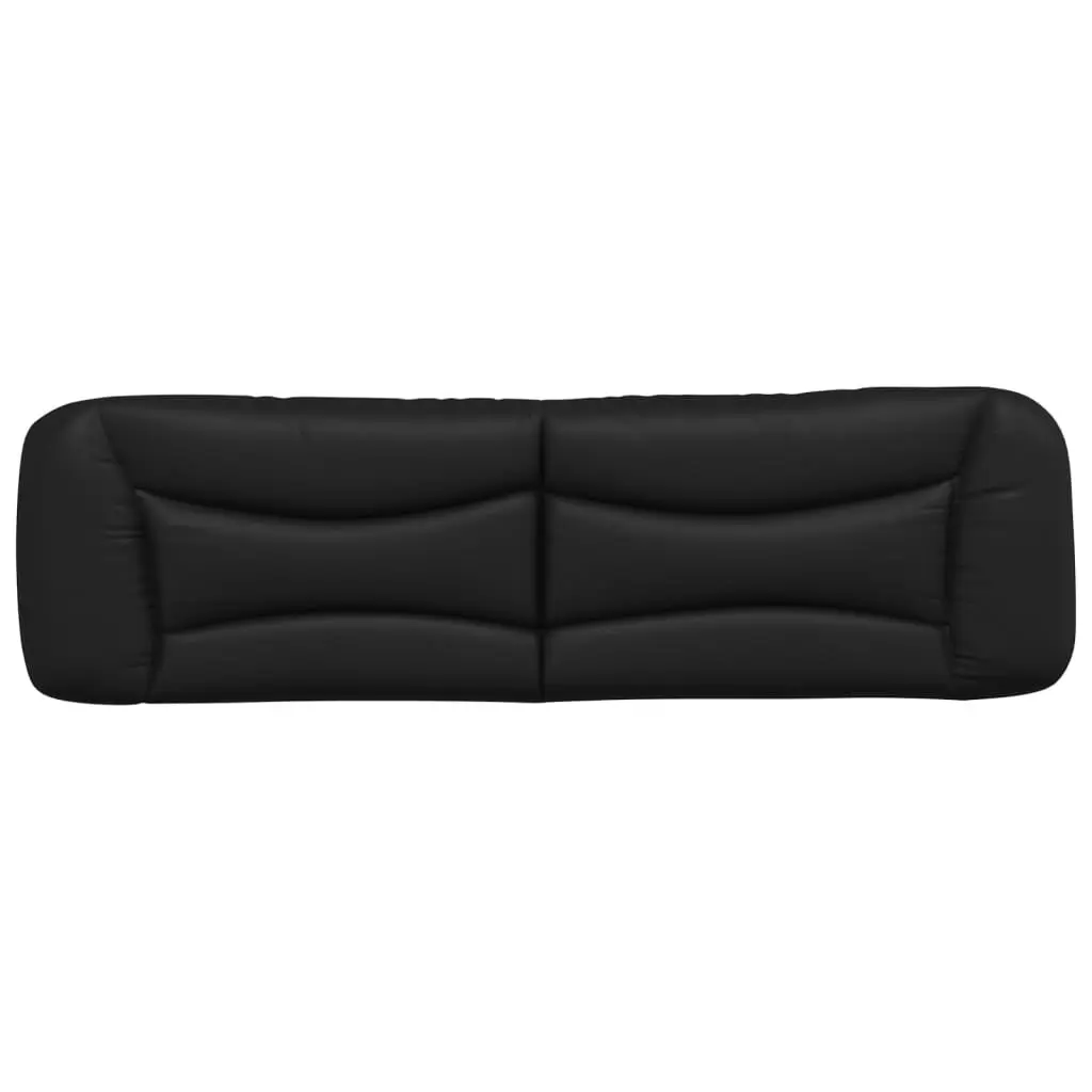 Headboard Cushion Black 180cm Faux Leather Upholstered Wall Mount Pillow