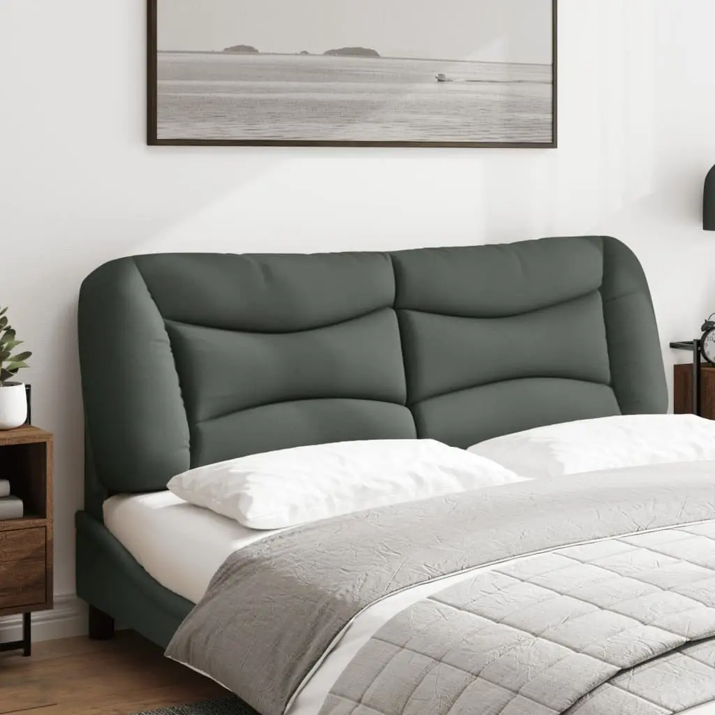 Headboard Cushion Upholstered Dark Grey 152cm Fabric for Queen Bed
