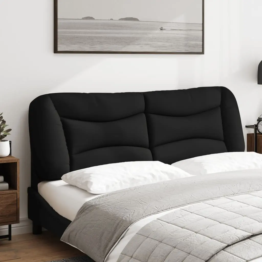 Upholstered Black Queen Headboard Cushion 152cm
