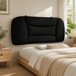 Wavy Design Upholstered Headboard Cushion King Single