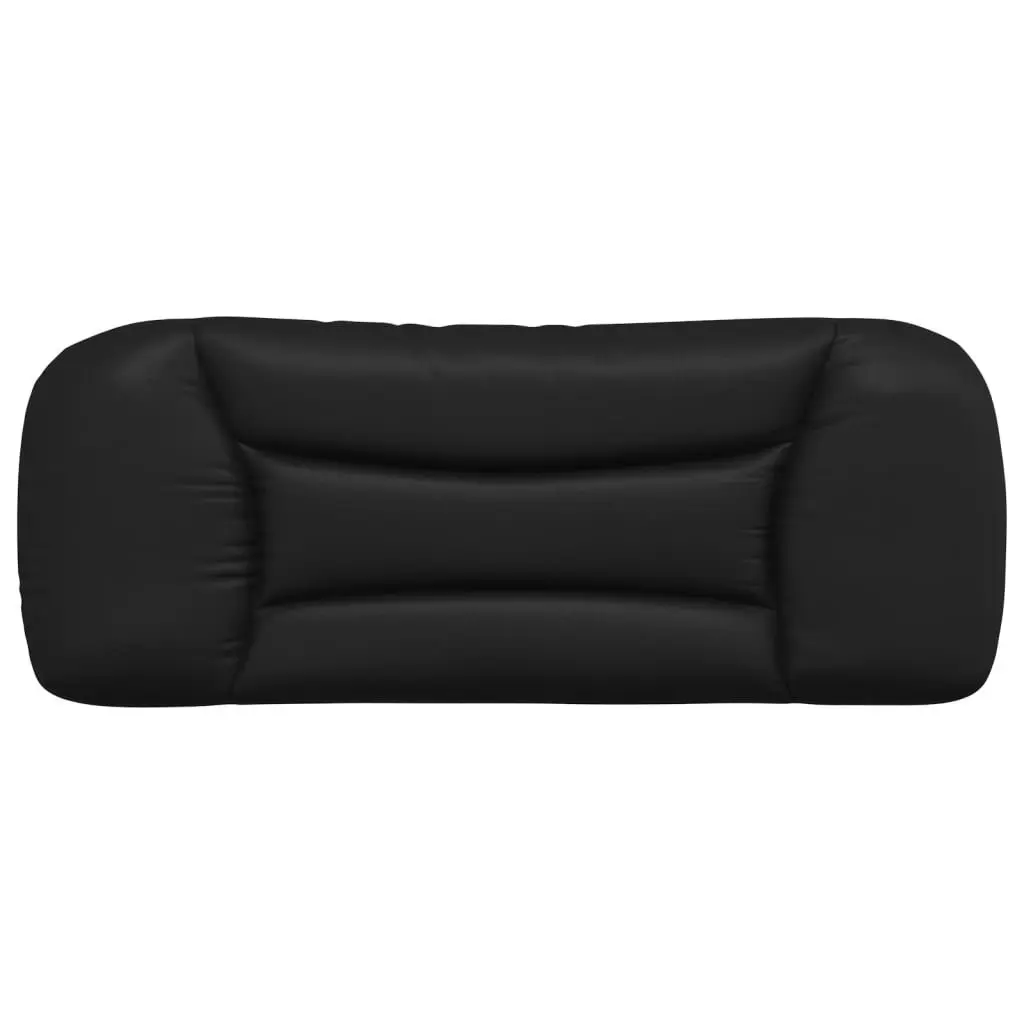 King Single Black Faux Leather Headboard Cushion 107cm