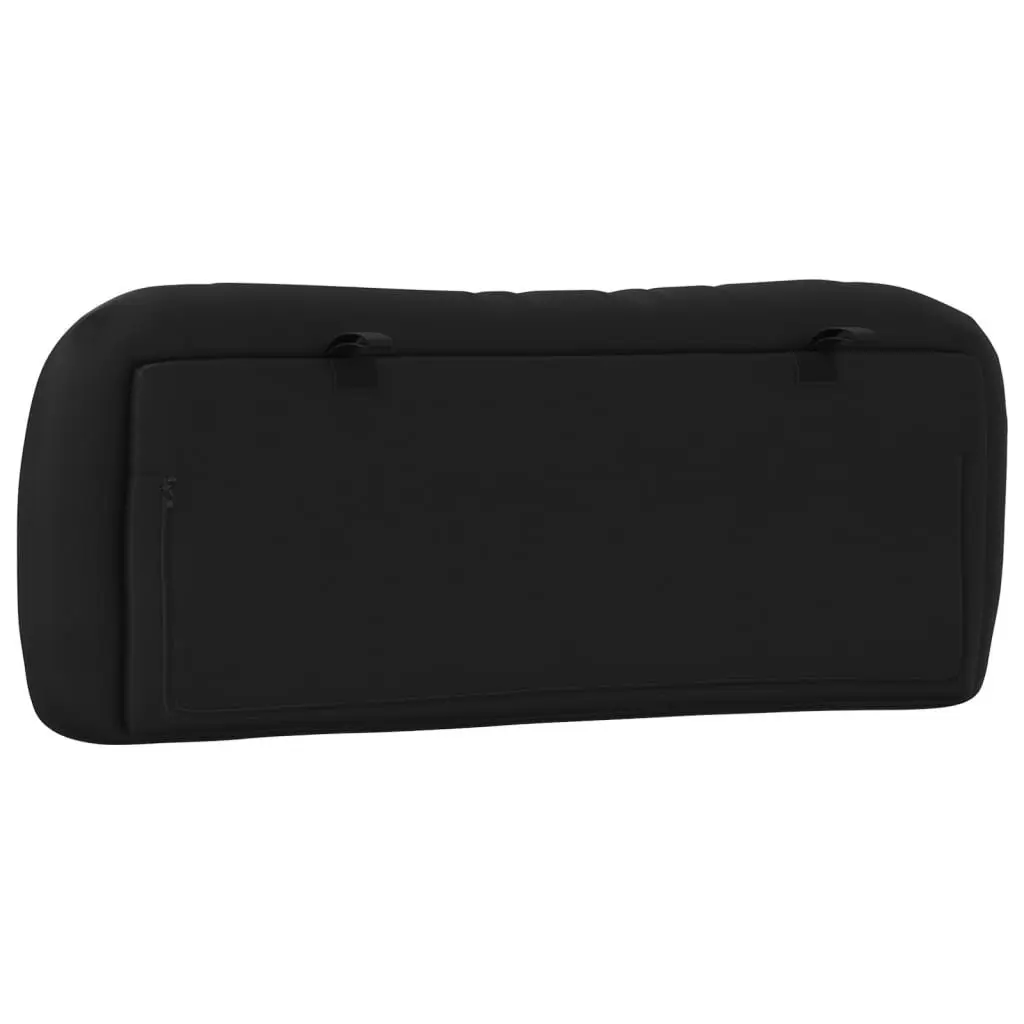 King Single Black Faux Leather Headboard Cushion 107cm