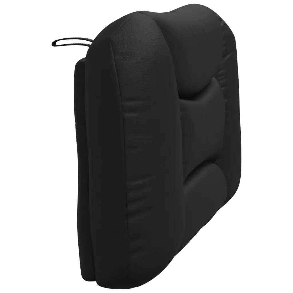 King Single Black Faux Leather Headboard Cushion 107cm
