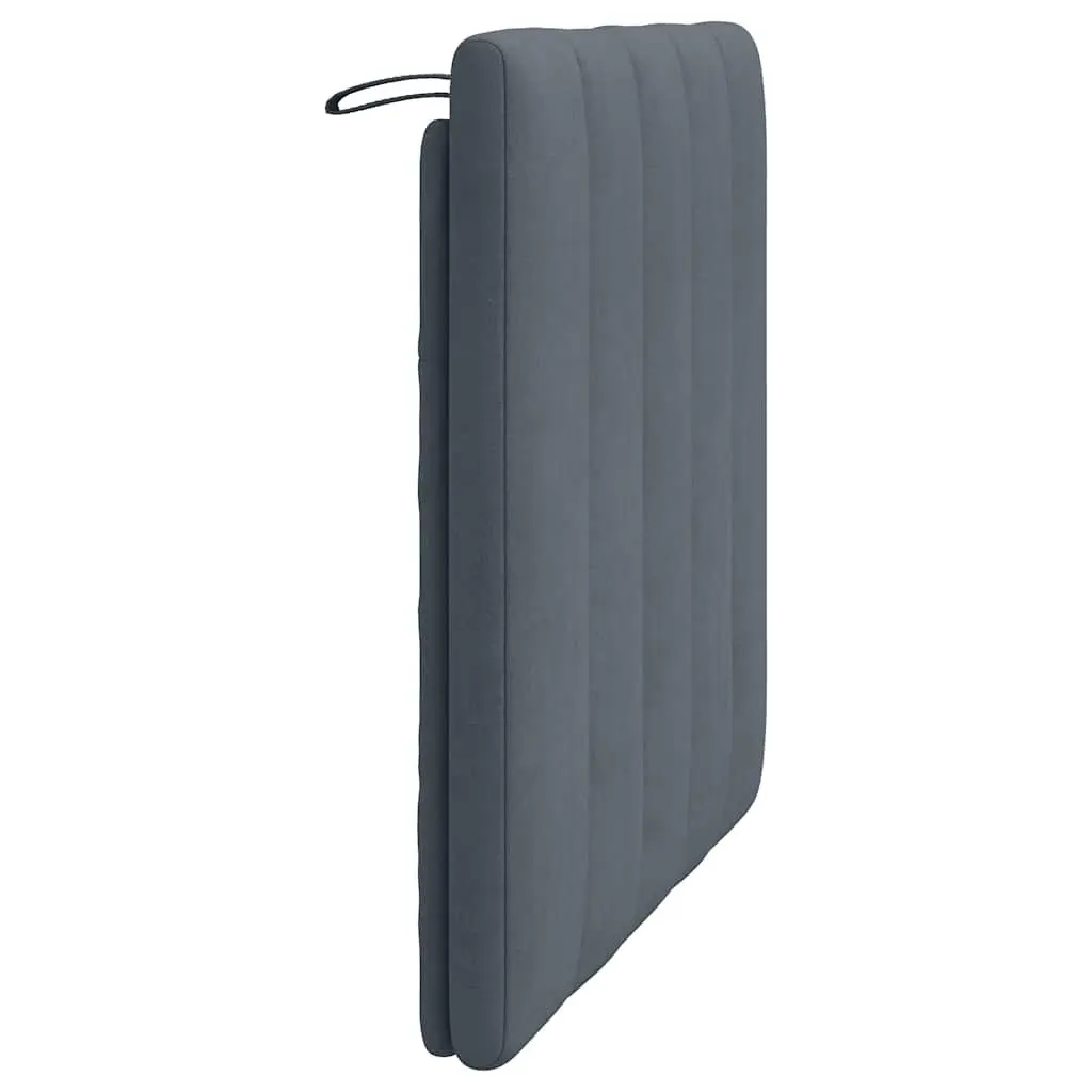 Headboard Cushion Grey Velvet 90cm Upholstered Wall Mount Pillow