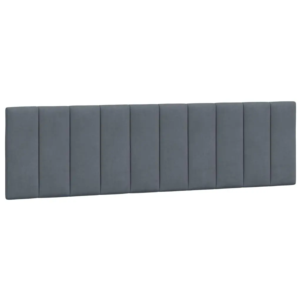 Velvet Headboard Cushion Dark Grey 180cm Wall-Mounted