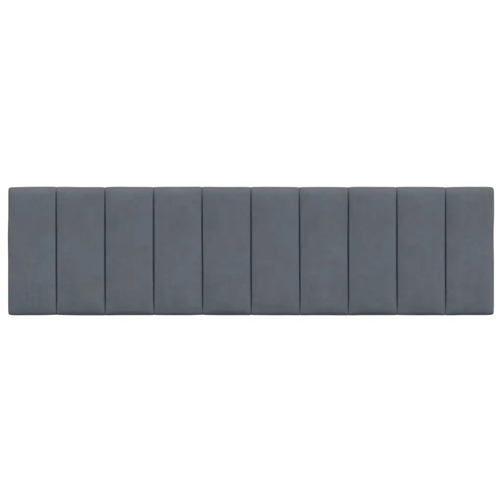 Velvet Headboard Cushion Dark Grey 180cm Wall-Mounted