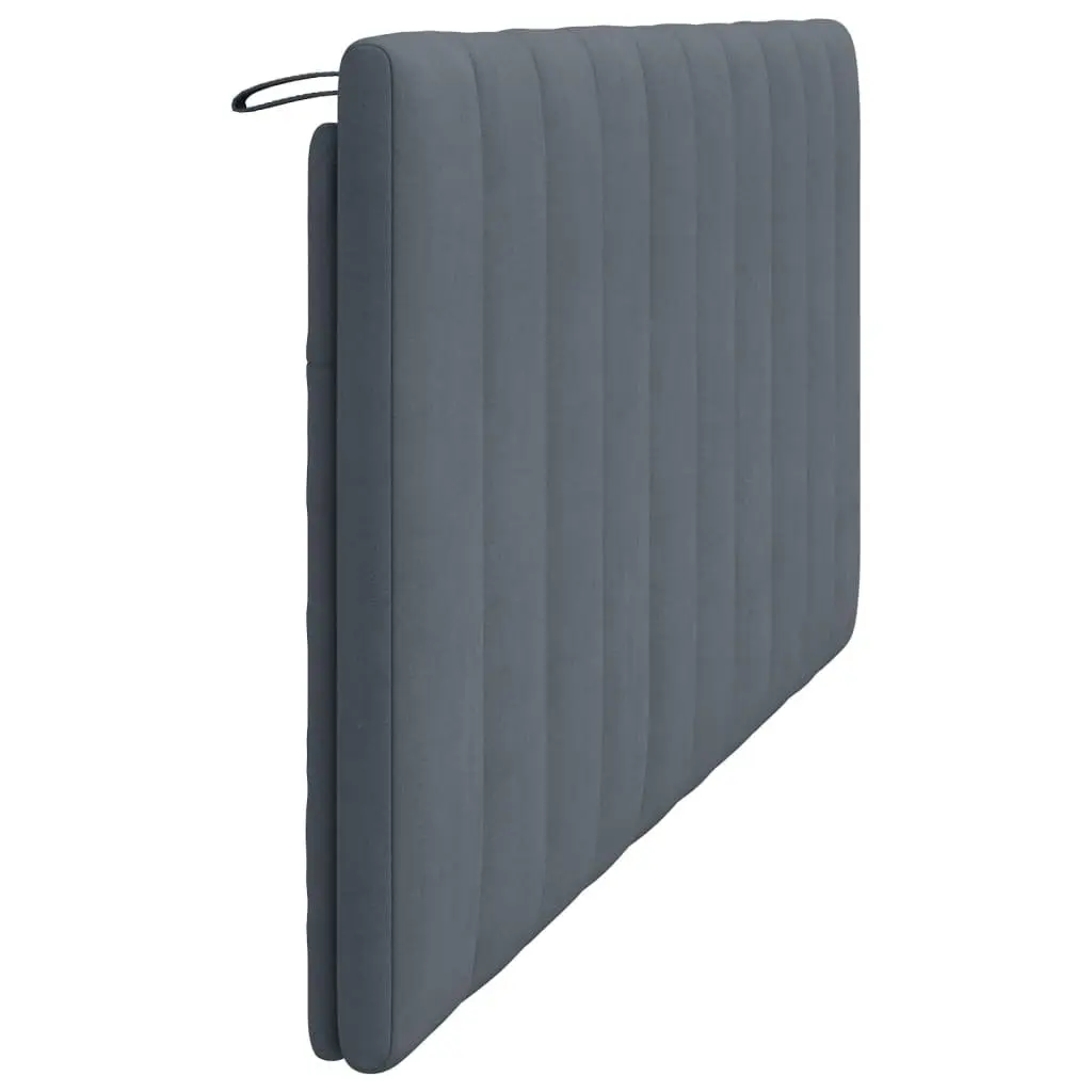 Velvet Headboard Cushion Dark Grey 180cm Wall-Mounted