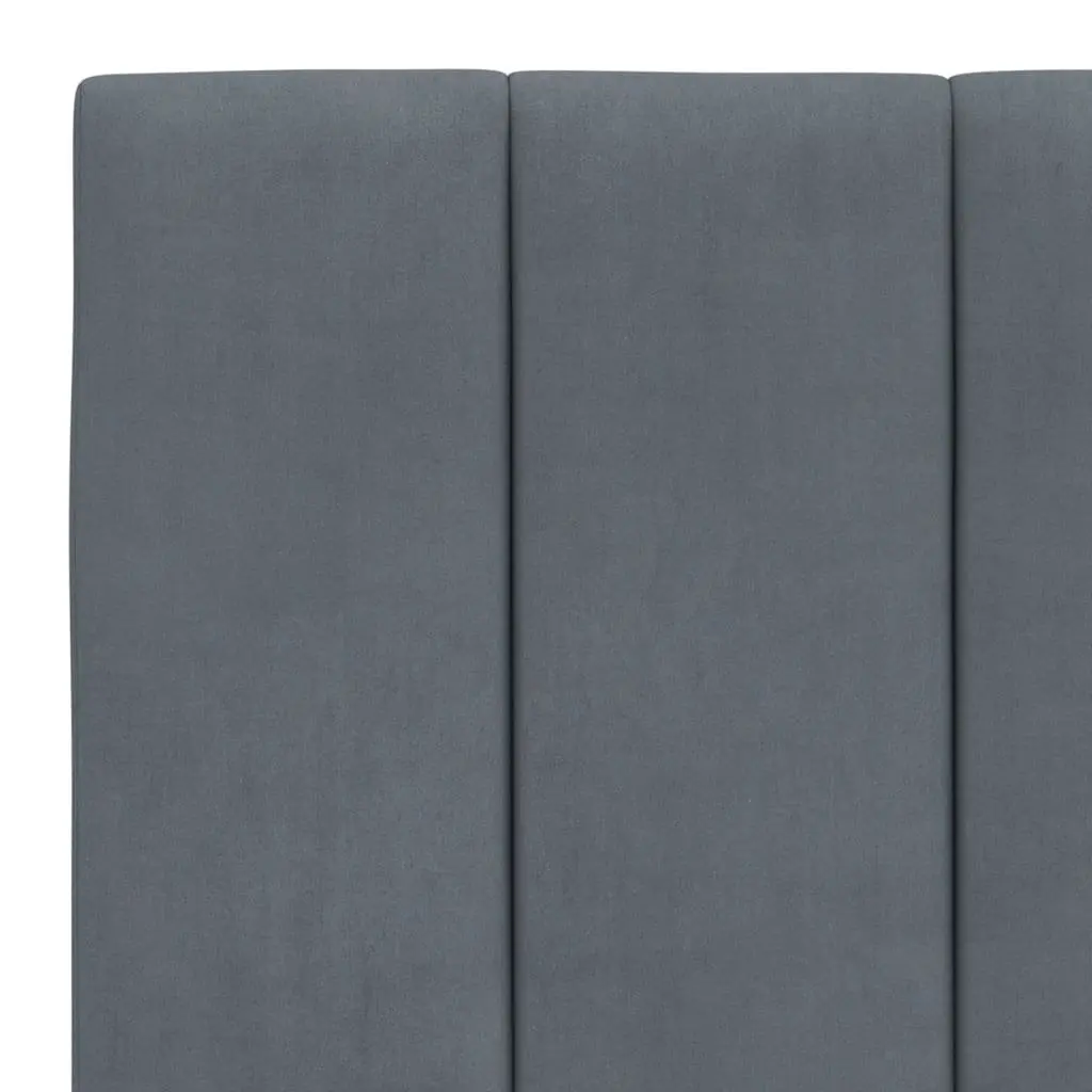Velvet Headboard Cushion Dark Grey 180cm Wall-Mounted