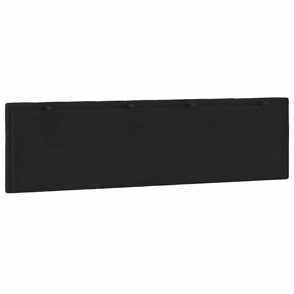 Velvet Headboard Cushion Black 180cm Wall-Mounted Pillow