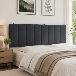 Upholstered Velvet Headboard Cushion for Queen Beds