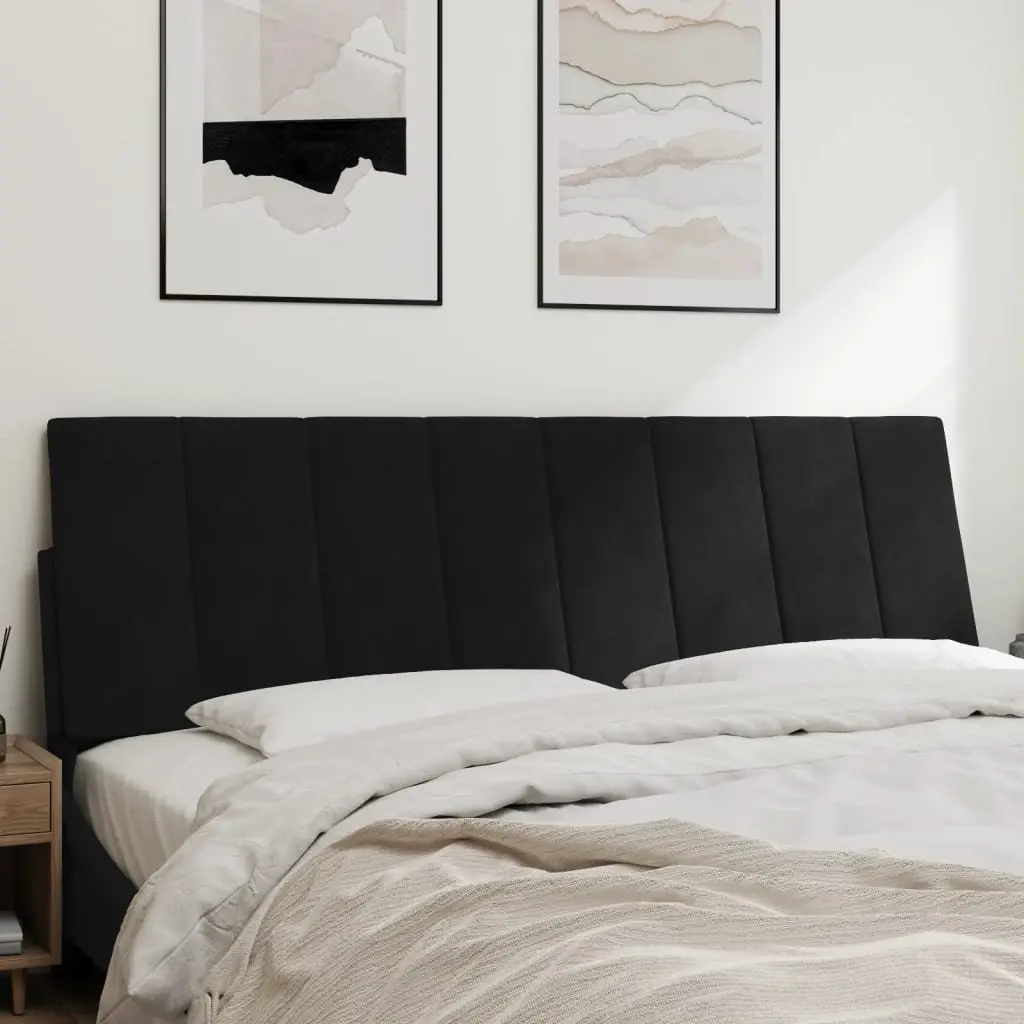 Headboard Cushion Black Velvet Queen Wall Mounted Bed Pillow Upholstered Support