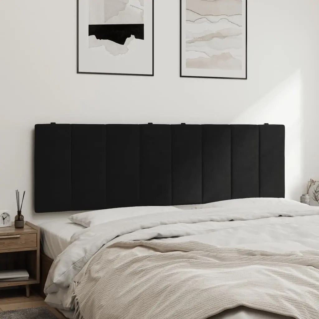 Headboard Cushion Black Velvet Queen Wall Mounted Bed Pillow Upholstered Support