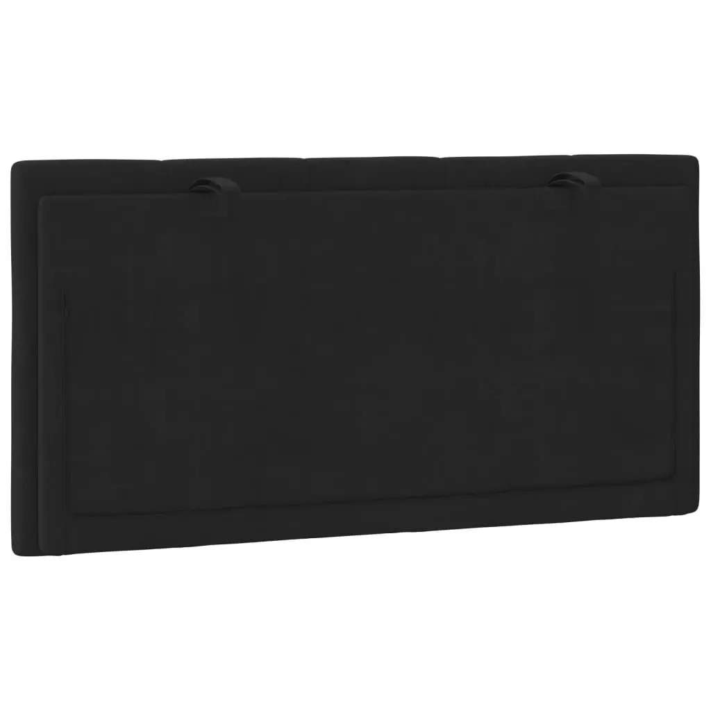 Headboard Cushion Velvet 107cm Black Foam Filling Soft Support
