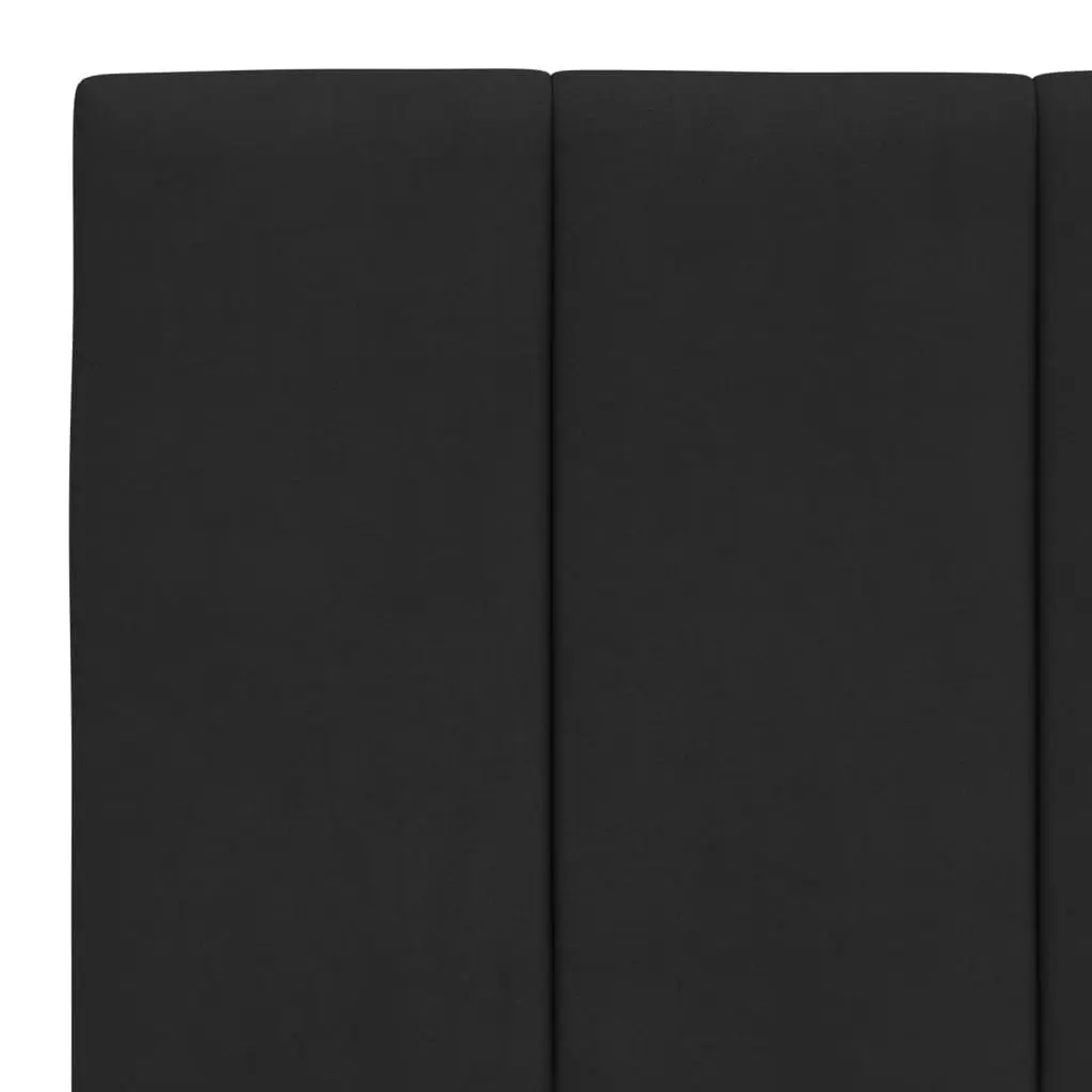 Headboard Cushion Velvet 107cm Black Foam Filling Soft Support