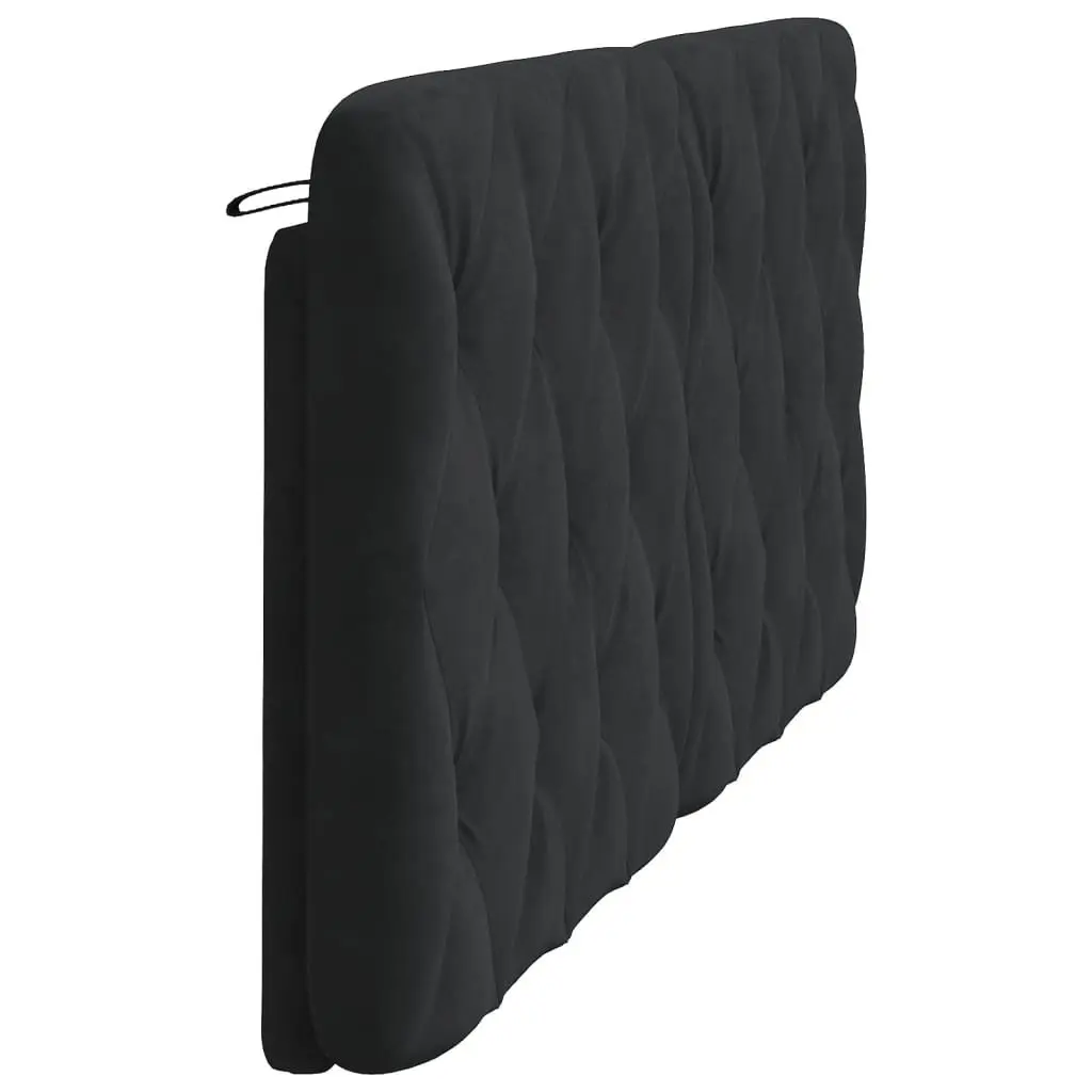 Headboard Cushion Black Velvet 180 cm Upholstered Wall Mount Bed Pillow Support