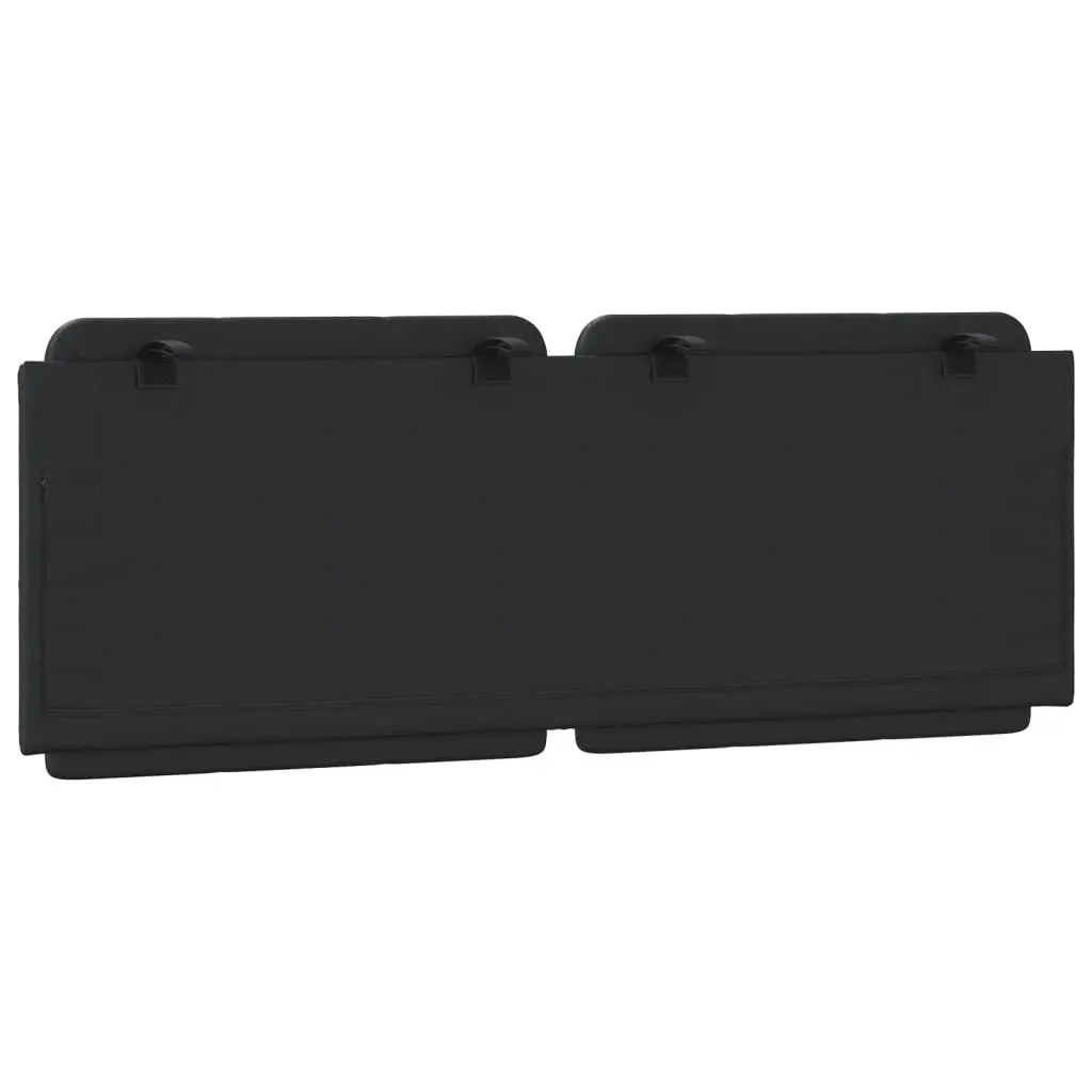 Headboard Cushion Black 137cm Wall Mounted Faux Leather Foam Padded