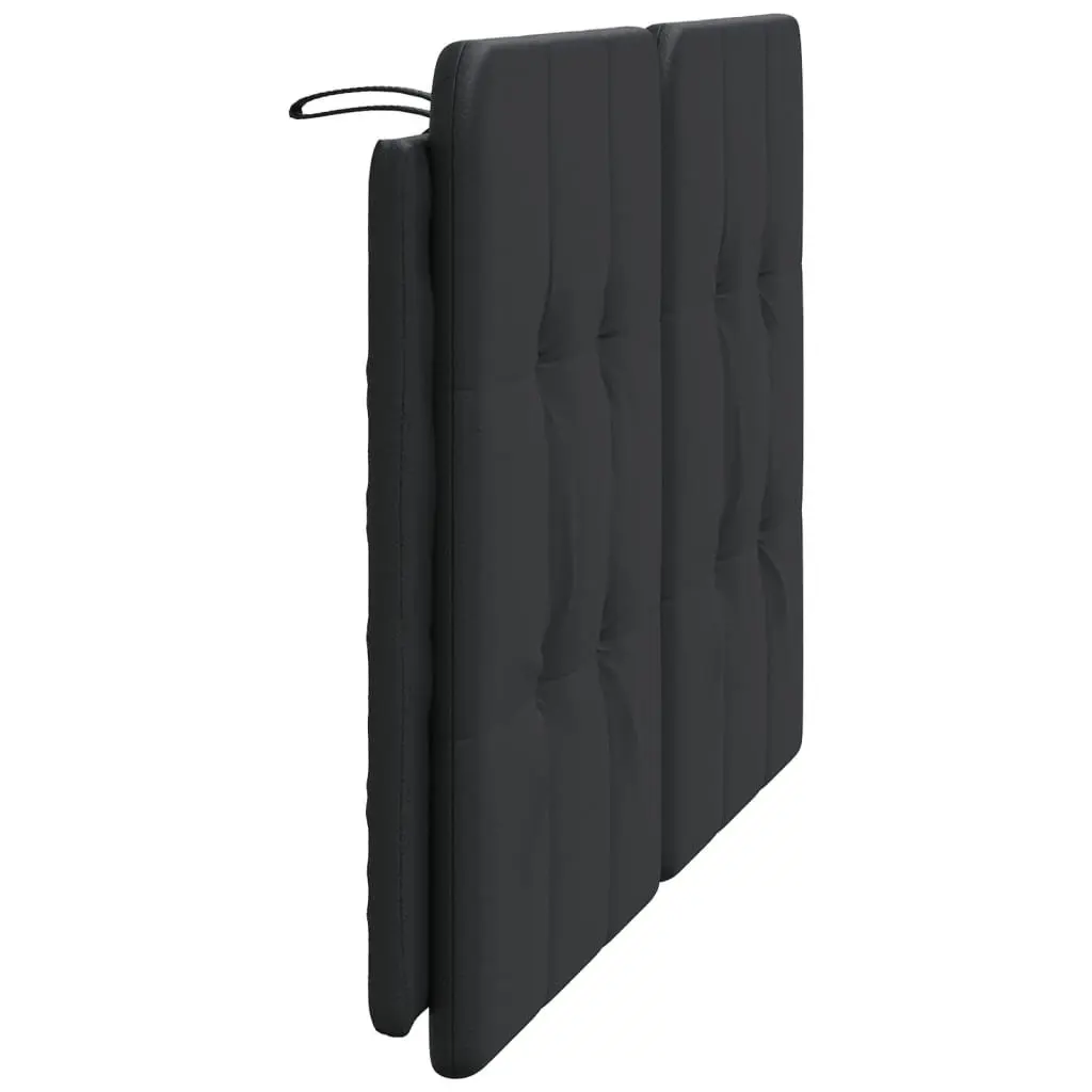 Headboard Cushion Black 137cm Wall Mounted Faux Leather Foam Padded