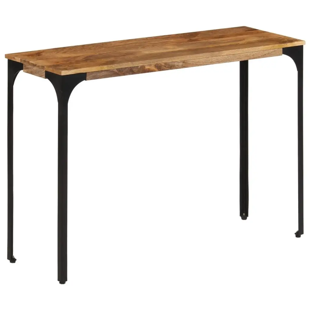Brown Mango Wood Console Table with Iron Legs
