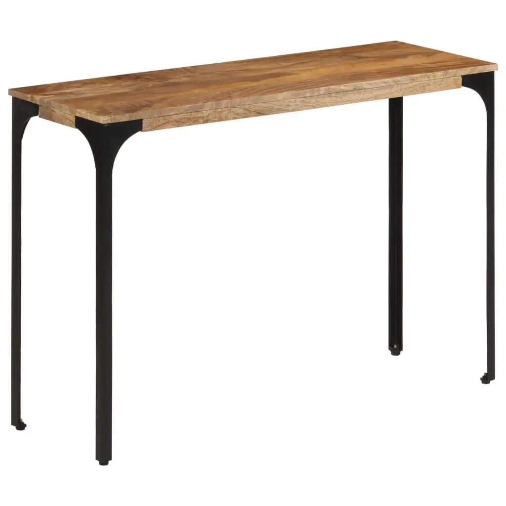 Brown Mango Wood Console Table with Iron Legs