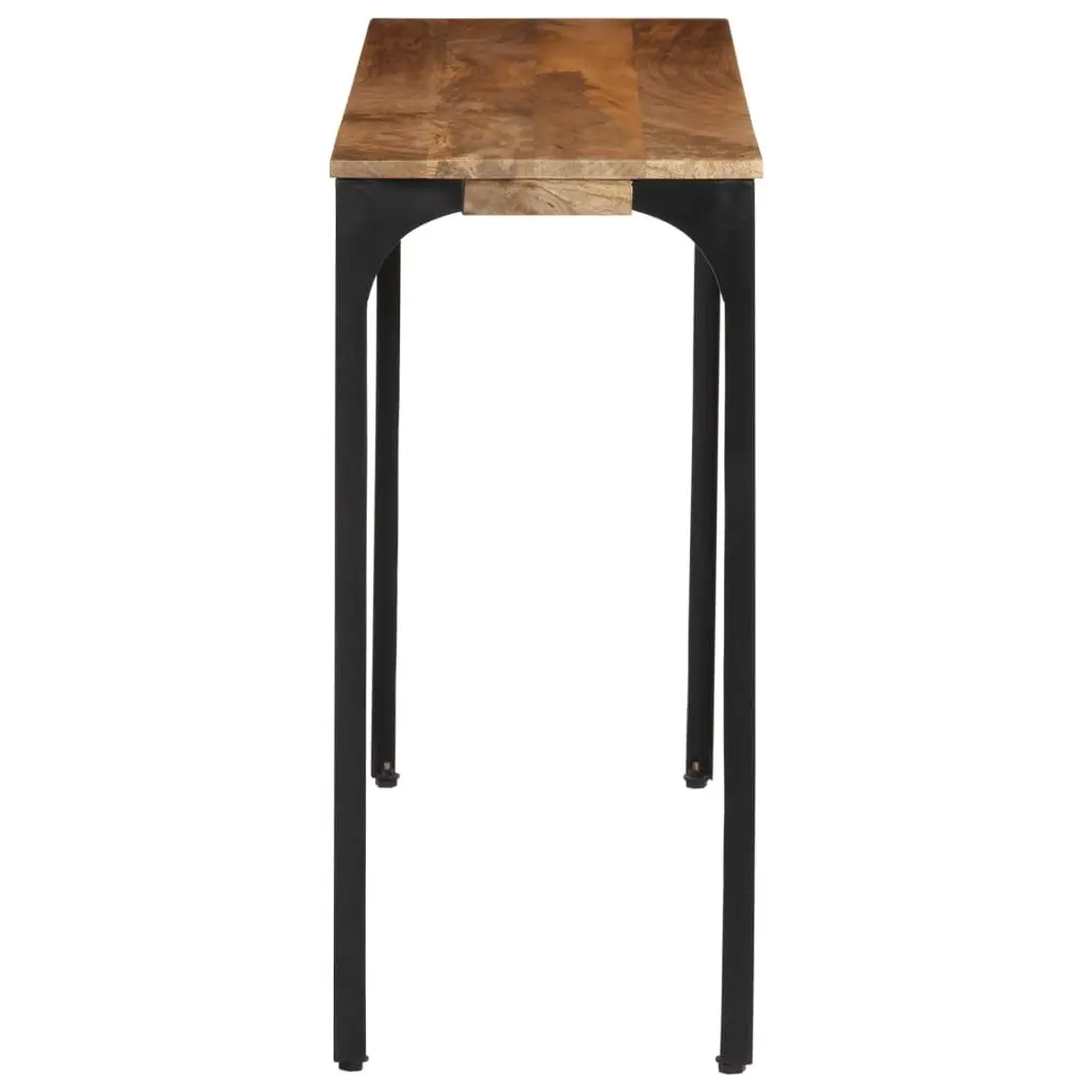 Brown Mango Wood Console Table with Iron Legs