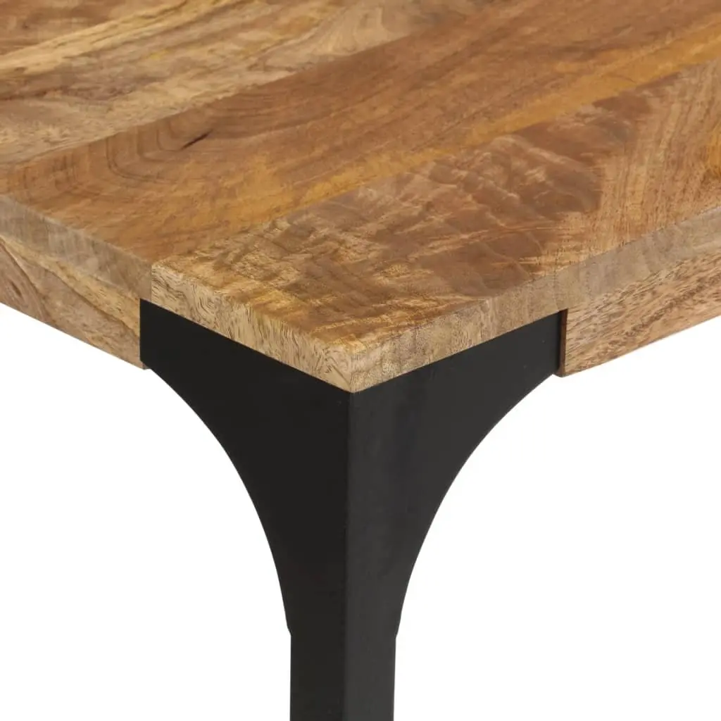 Brown Mango Wood Console Table with Iron Legs