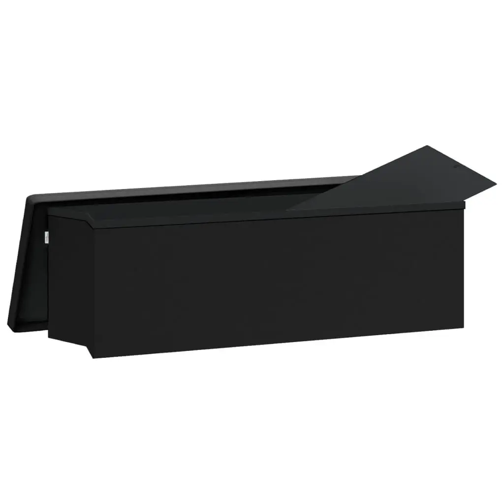 Storage Bench Foldable Black PVC Seat Ottoman Hallway Entryway Furniture Box