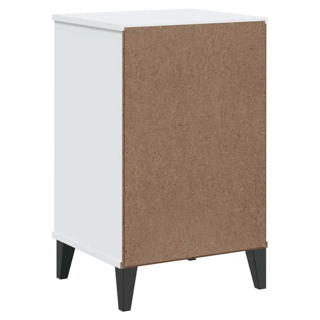 Bedside Cabinet White Engineered Wood Bedroom Storage Table