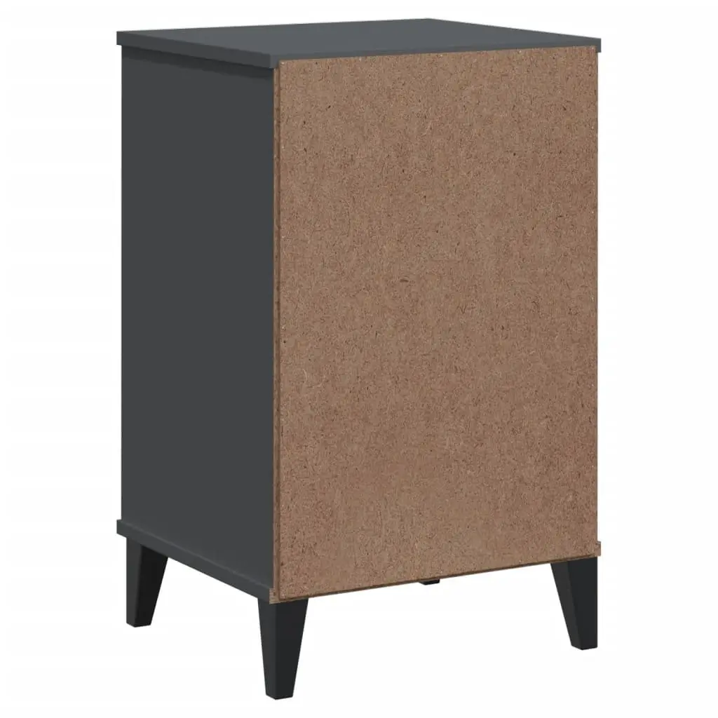 Bedside Cabinet Industrial Anthracite Grey Engineered Wood