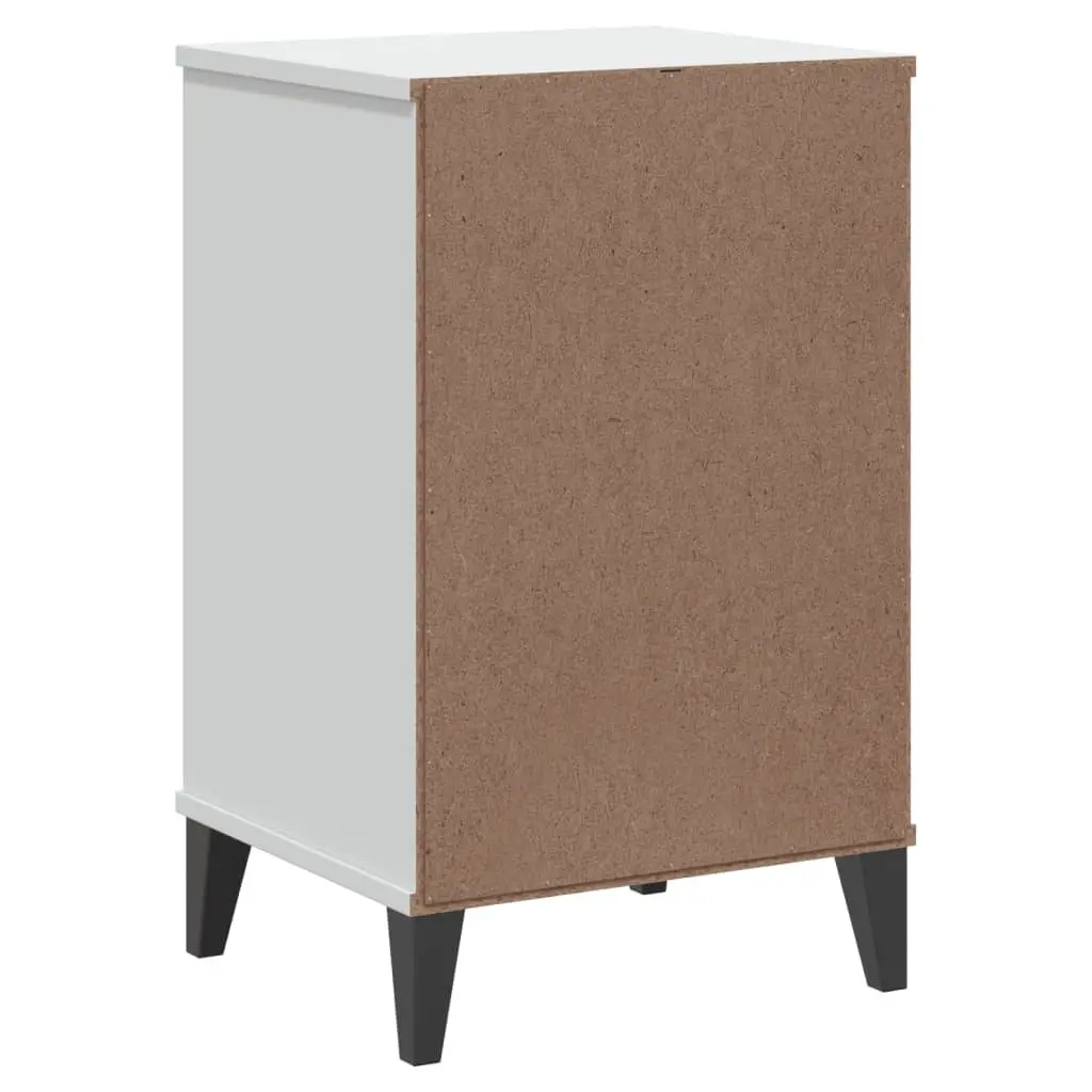 White Nightstand Storage Table Bedroom Bedside Cabinet Engineered Wood with Handles
