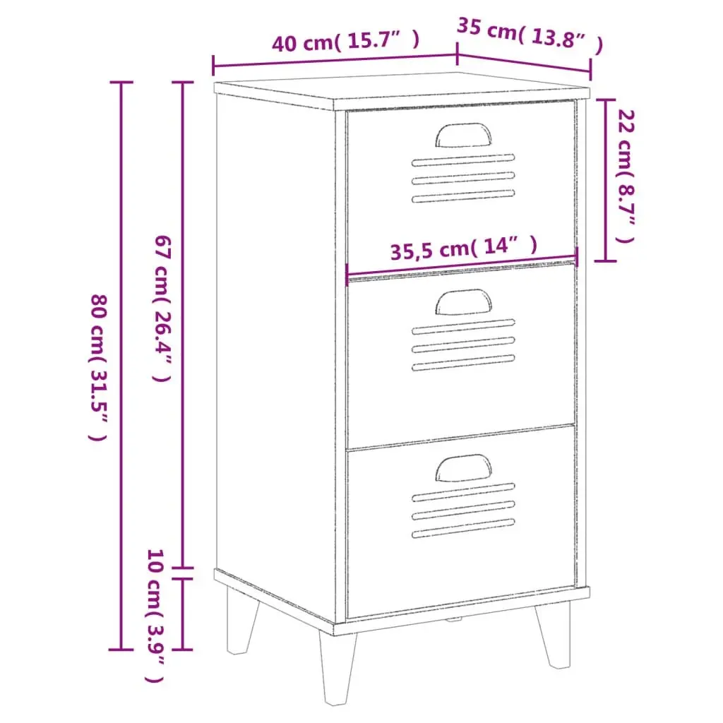 Bedside Cabinet White Engineered Wood Nightstand Bedroom Storage Table
