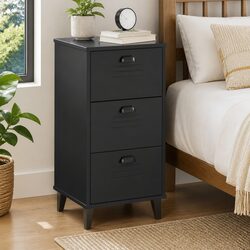 Charming Black Bedside Cabinet for Cozy Spaces