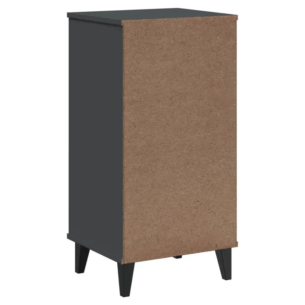 Anthracite Grey Engineered Wood Bedside Cabinet