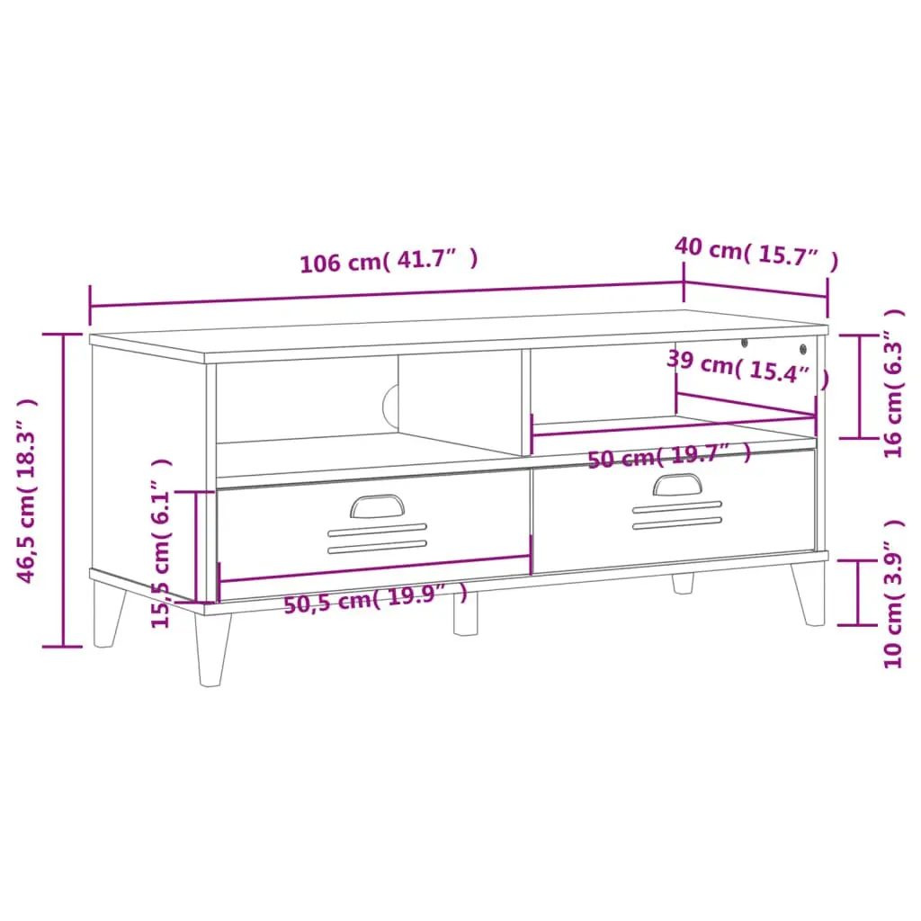 White Engineered Wood TV Cabinet for Media Storage