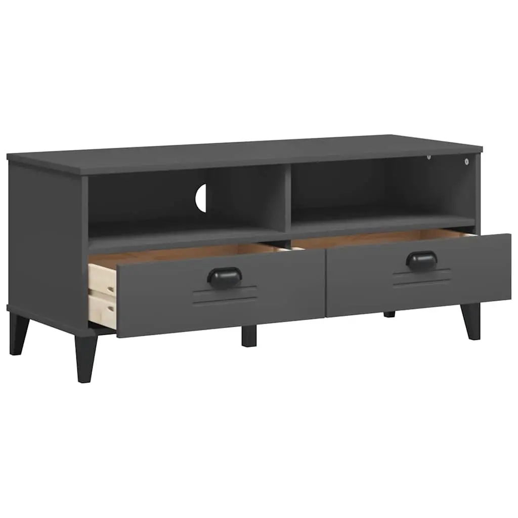 Anthracite Grey Engineered Wood TV Cabinet for Living Rooms