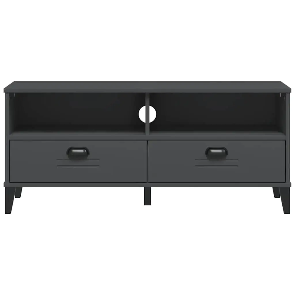 Anthracite Grey Engineered Wood TV Cabinet for Living Rooms