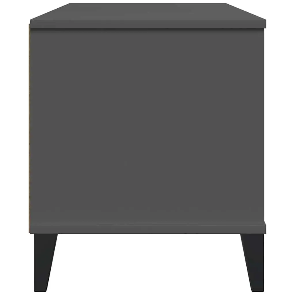 Anthracite Grey Engineered Wood TV Cabinet for Living Rooms