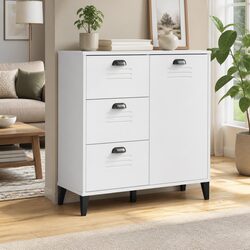 Industrial Design White Sideboard 80x40x80cm