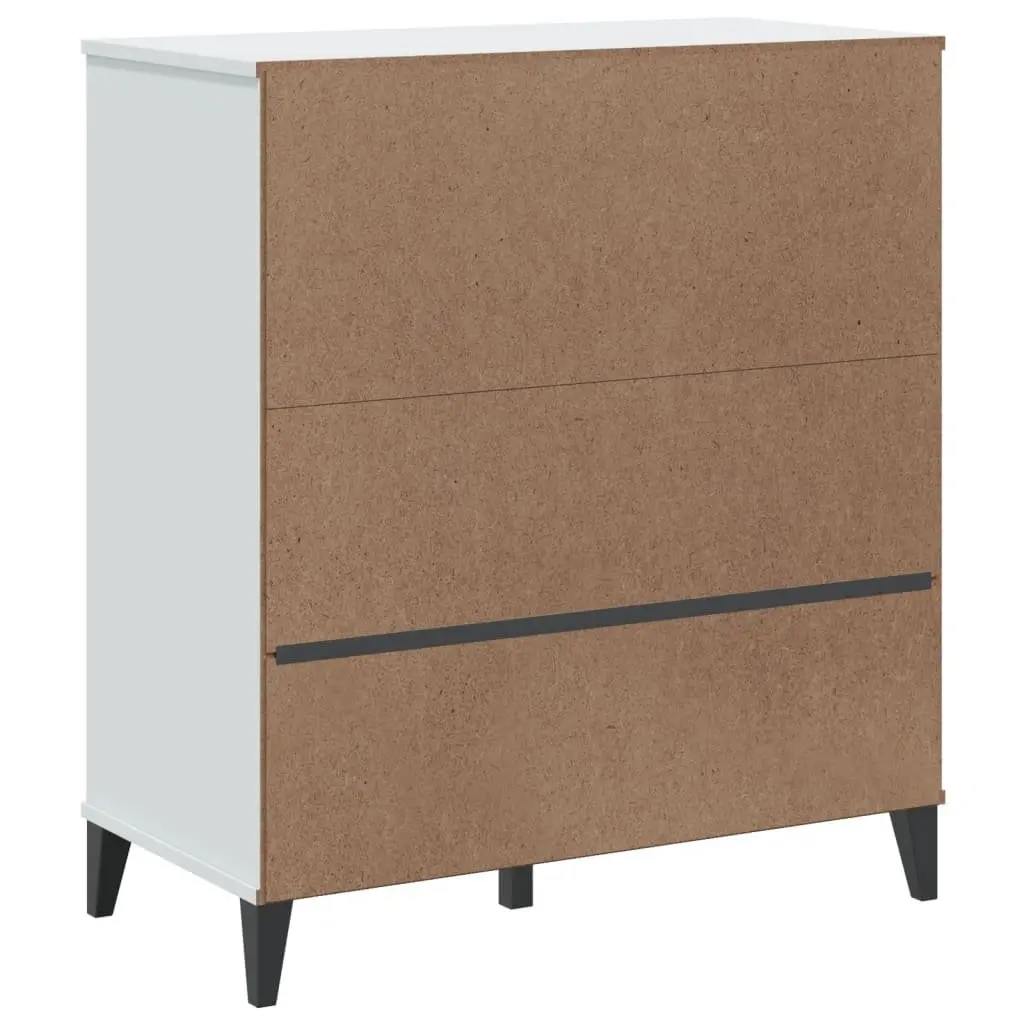 Bookcase White 80x40x90 cm Industrial Design Storage Shelving Unit Engineered