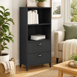 Anthracite Grey Industrial Bookcase Storage Cabinet