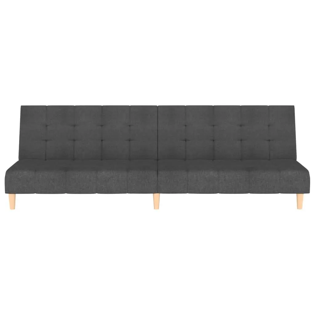 Grey Fabric 2-Seater Sofa Bed