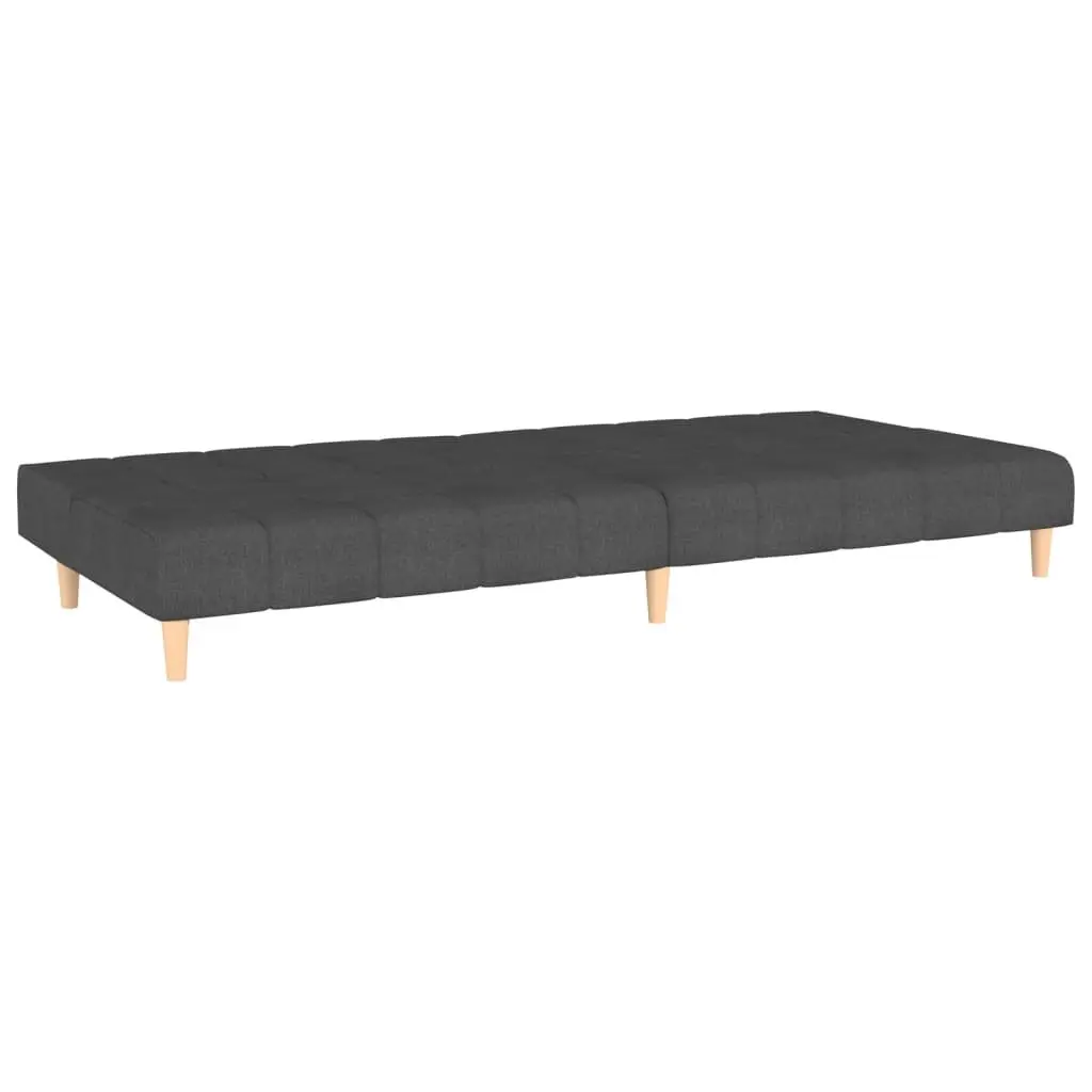 Grey Fabric 2-Seater Sofa Bed