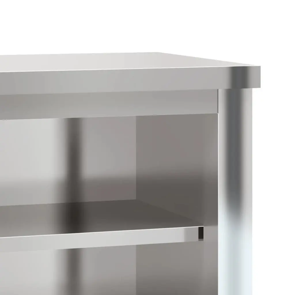 Stainless Steel Wall Mounted Kitchen Cabinet with Shelf Food Storage Commercial