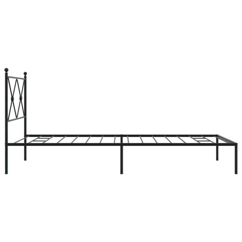 Metal Bed Frame King Single Black 107x203cm Powder-coated Steel