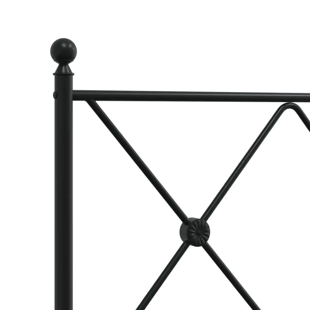 Metal Bed Frame King Single Black 107x203cm Powder-coated Steel
