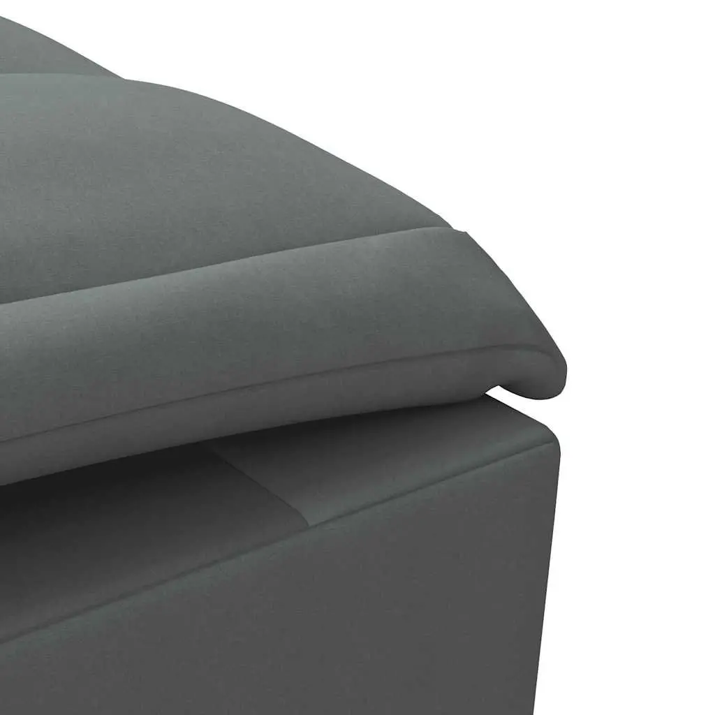 Massage Chaise Lounge Grey Fabric Vibration Bolster Living Room Furniture