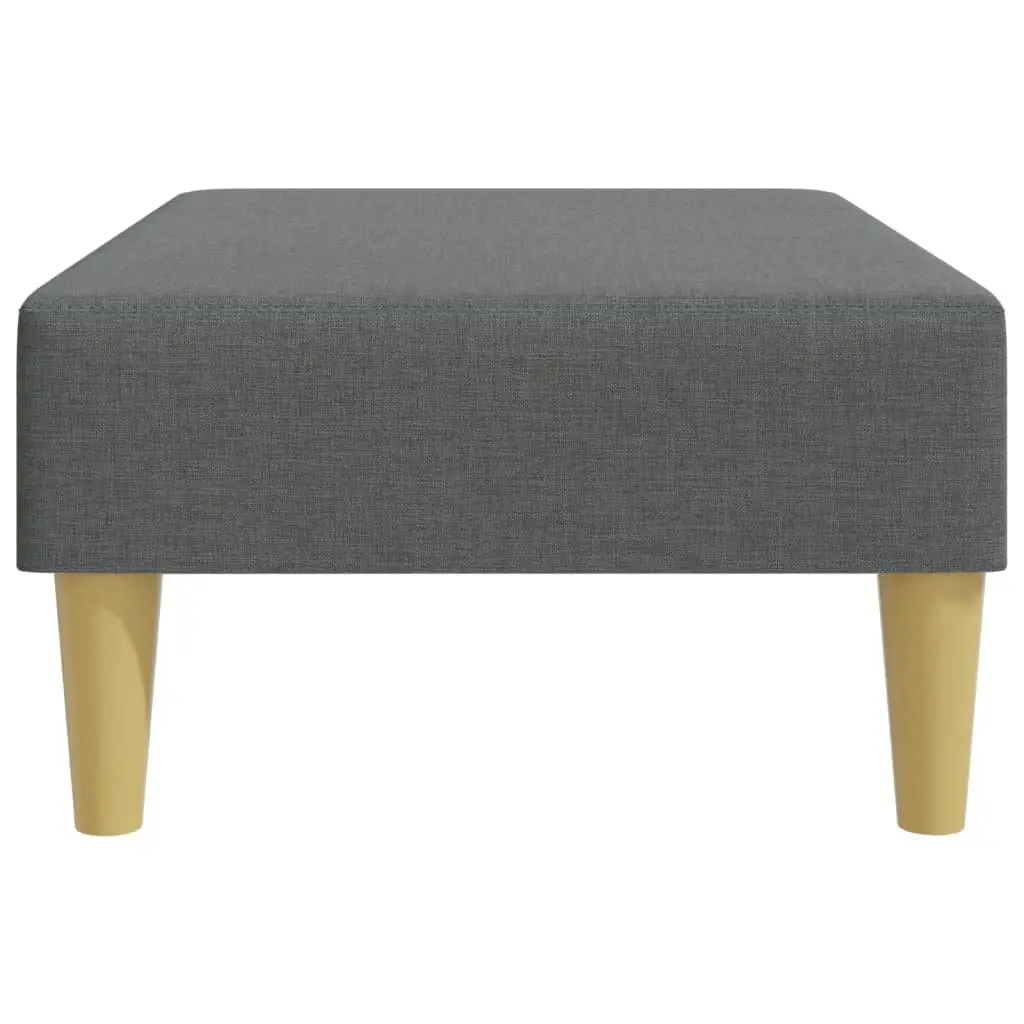 Dark Grey Fabric Footstool for Living Rooms