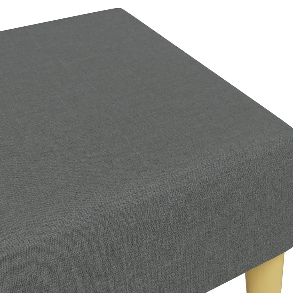 Dark Grey Fabric Footstool for Living Rooms
