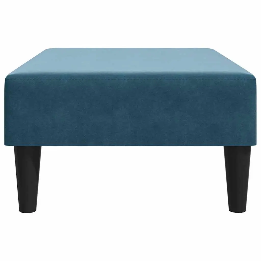 Ottoman Blue Velvet Compact Footstool Living Room Bedroom Furniture
