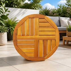Acacia Round Wood Table Top Ø50x2 cm for Dining