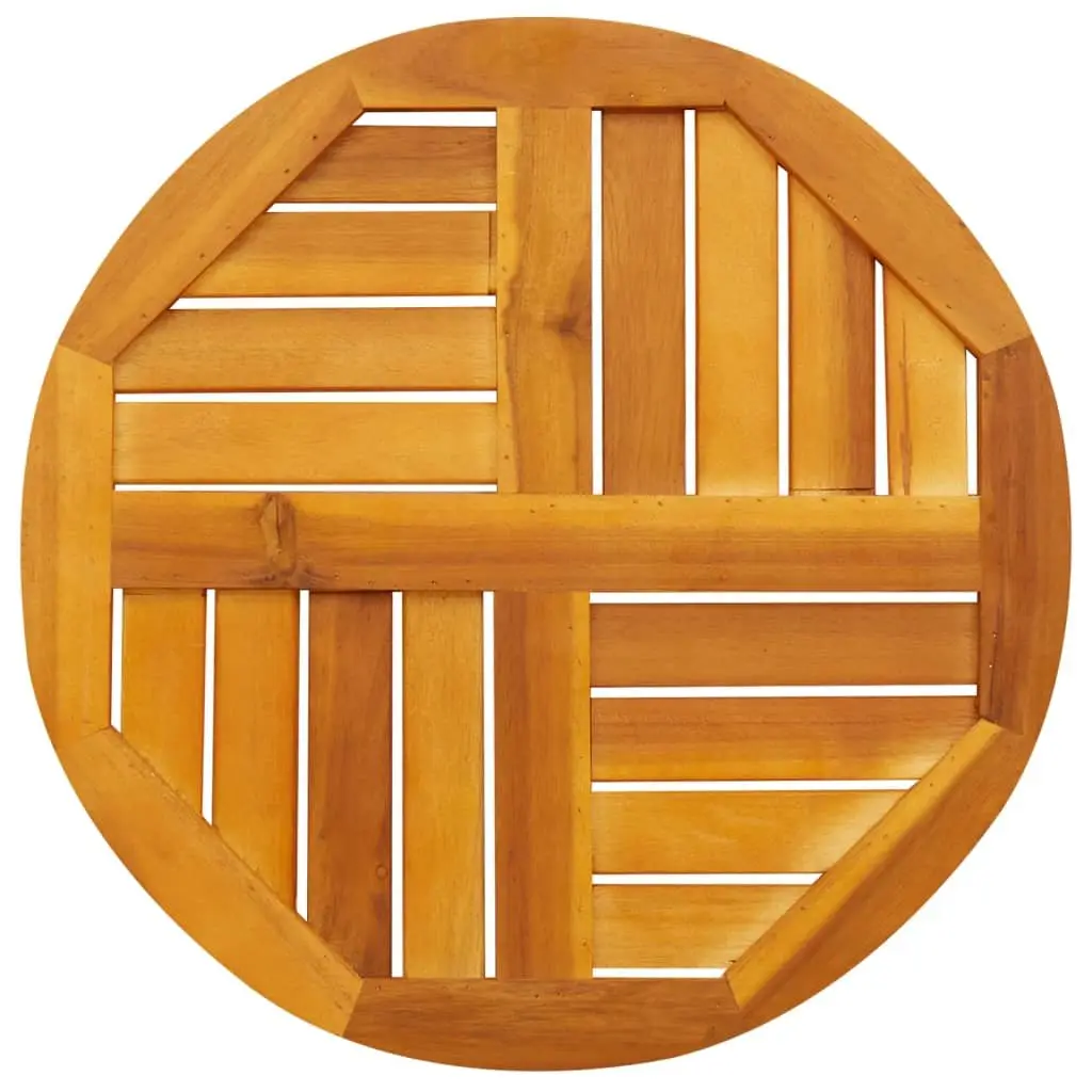 Round Solid Wood Table Top Ø50x2 cm Acacia Wooden Replacement Furniture Surface
